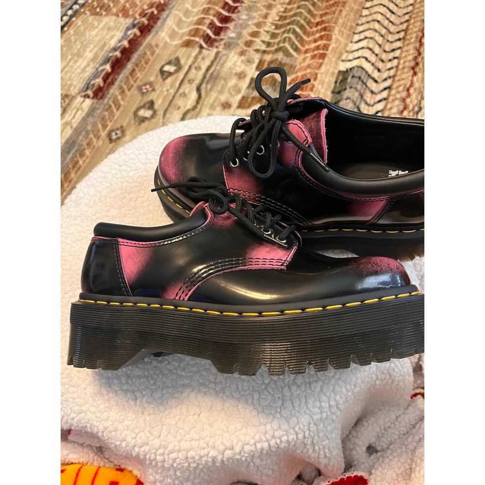 Dr. Martens AirWair with Bouncing soles with black and pink 8053 Quad Platforms - Picture 4 of 7
